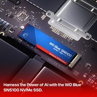 قرص صلب داخلي SN5100 أزرق اللون بسعة 1 تيرابايت، NVMe SSD M.2 2280، PCIe الجيل الرابع 4.0، سرعات قراءة تصل إلى 7,100 ميجابايت/ثانية، تخزين للكمبيوتر الشخصي/أجهزة الكمبيوتر المحمولة