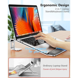 Support pour ordinateur portable pour bureau, support pour ordinateur portable avec support pour poignet, support ergonomique détachable pour ordinateur portable, support en aluminium pour Mac.Book - Product Image 4