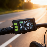 Speedometer Sepeda Tahan Air dengan Layar Panel Tampilan Data Aksesoris Voltmeter Elektronik Meter Speedometer Odometer