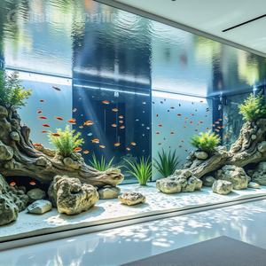 <span class=keywords><strong>Aquarium</strong></span> de grand cylindre d'<span class=keywords><strong>aquarium</strong></span> acrylique de luxe moderne de grand diamètre et grands aquariums de poissons - Product Image 2