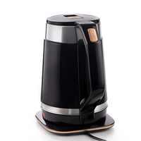 Bouilloire électrique RAF R.7433 en acier inoxydable 1500W 2,5L, ébullition rapide, arrêt automatique, voyant lumineux, base pivotante à 360° pour la maison et la cuisine