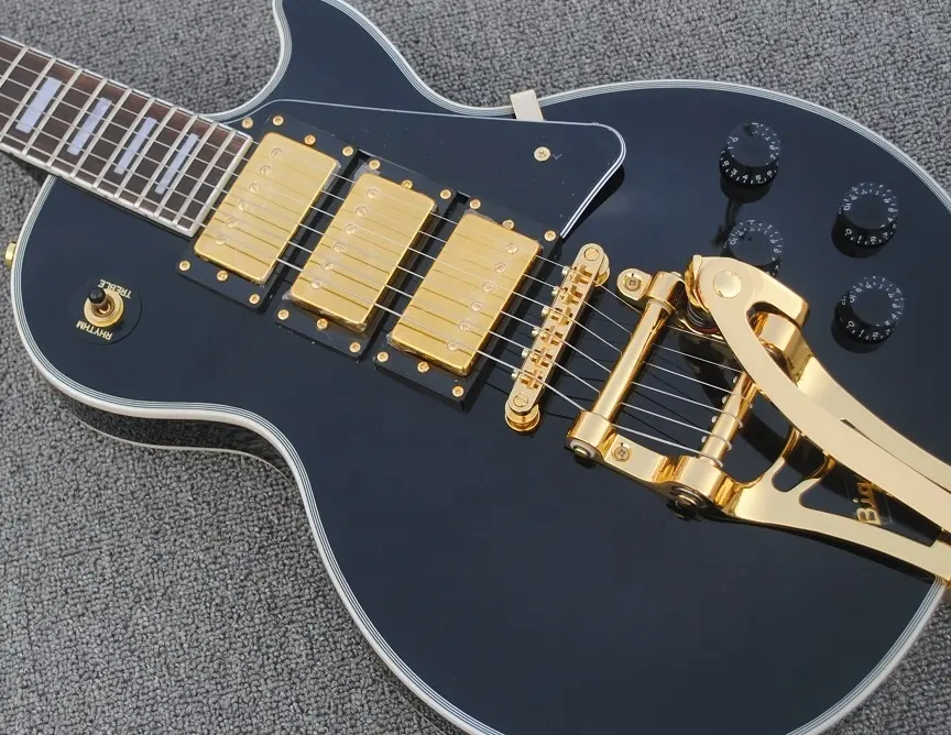 ग्लेरॉय 3 पिकअप गिटार रोज़वुड फ़िंगरबोर्ड बिगस्बी ट्रेमोलो ब्रिज उच्च गुणवत्ता वाला इलेक्ट्रिक गिटार