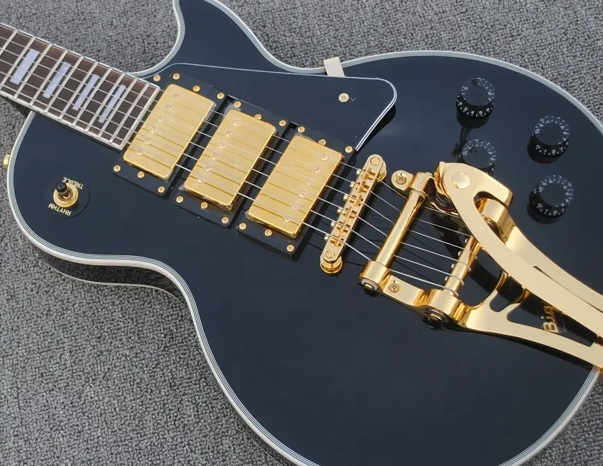 ACKI 3 manyetikler gitar gülağacı klavye Bigsby Tremolo köprü yüksek kaliteli elektrik gitar