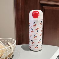 Tasse thermique en acier inoxydable 500ML avec couvercle rebondissant Tasse à café Tasse à thé au lait Flacon isolé Gobelet à eau pour le sport en plein air Voyage