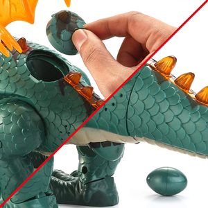 Drago Dinosauro Elettronico Realistico che Cammina con Suoni di Ruggito e 2 Uova da Deposito - Product Image 4