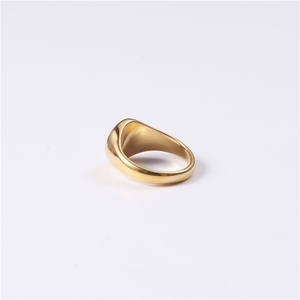เครื่องประดับมินิมอลสแตนเลสแหวนแกะสลักส่วนบุคคล18K แหวนทองผู้หญิง - Product Image 5