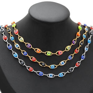Nouvelle Chaîne Œil du Diable 6mm, Chaîne à Perles Mixtes Colorées, Acier Inoxydable, Accessoires DIY pour Bracelet, Collier et Ornement - Product Image 5