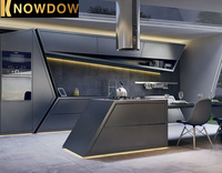 SAVOIR Toute la maison Personnalisation ONLY Armoires de cuisine Surface laquée de luxe Robinets de cuisine modernes en îlot de pierre Maison Villa