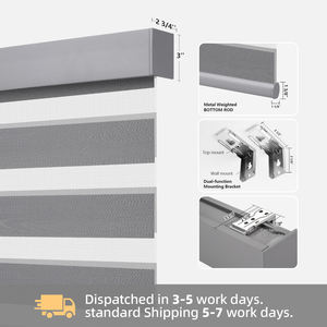 ZSTARR moderno smart WiFi motorizzato telecomando pannelli trasparenti finestra zebra tende con pannello solare per sala di preghiera - Product Image 6
