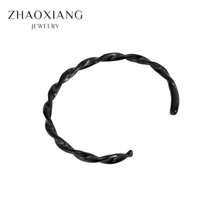 Bracelets Manchette Géométriques Simples en Acier Inoxydable, Bijoux de Mode, Fournisseur de Bracelets Croissants Torsadés - Product Image 6