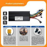 Kit de conversion de batterie lithium pour VTT 48V/52V/60V/72V 15 cellules, modèle à onde sinusoïdale 40A à trois modes