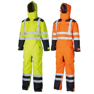 Su geçirmez yastıklı Hi Viz güvenlik su geçirmez All In One tulum genel Biker tünel takım elbise