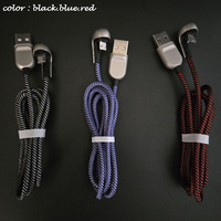 Excelente transferencia de datos de computadora de PC 3A 90 grados en forma de U codo juegos móviles cables micro USB