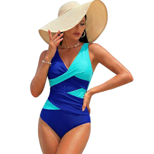 <span class=keywords><strong>Maillot</strong></span> <span class=keywords><strong>de</strong></span> <span class=keywords><strong>bain</strong></span> une pièce pour femme, effet ventre plat, <span class=keywords><strong>push</strong></span>-<span class=keywords><strong>up</strong></span>, couvrant intégralement |   Col en V, devant torsadé, coussinets amovibles, couvrance totale - Product Image 1