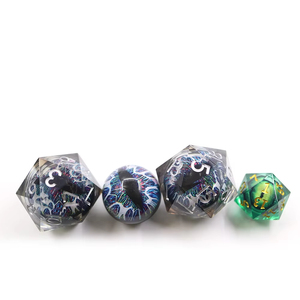 D20 مخصصة التنين الأسود العين النرد الراتنج واضحة مخصصة كبيرة متعددة الجوانب لعبة النرد - Product Image 3