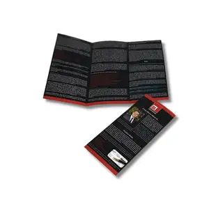 Carpeta de folleto de instrucciones de impresión a todo color, barata, personalizada, folleto A5, plegable, tripliegue, venta al por mayor