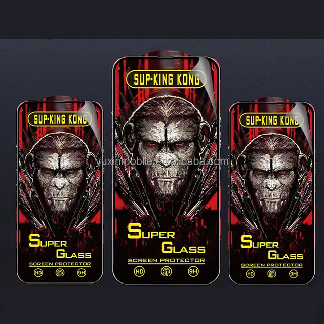 Super King Kong Glass Tempered Glass Phone Screen Protector for iphone 14 13 Pro Max/samsung A13/techno Spark 7