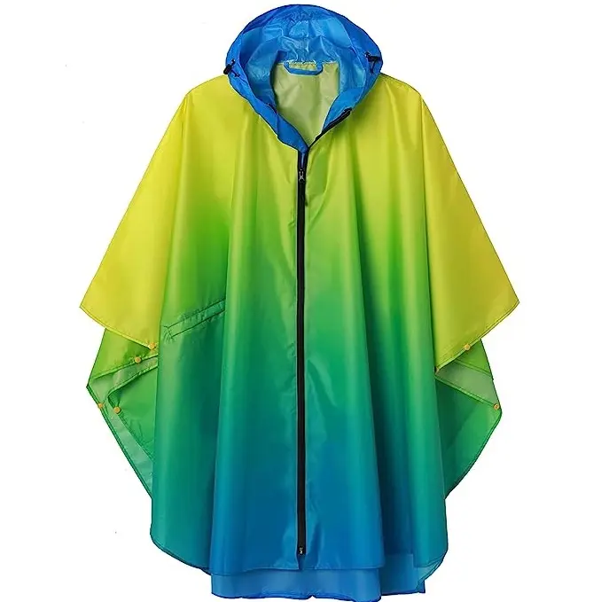 NOUVEAU DESIGNS Vente en gros Poncho de pluie pour femmes hommes adultes Veste à capuche imperméable et réutilisable Manteau de pluie de randonnée avec poches