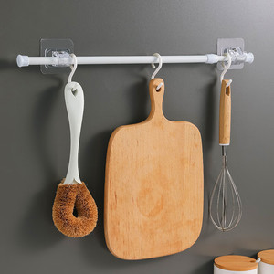 Telescopic Curtain Rod Iron Cylinder Minimalist Design Nail Free Bathroom Clothes Rack Support Door Frame Mounting - Product Image 4