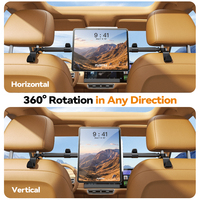 Support magnétique rotatif anti-tremblement pour tablettes et téléphones, fixation stable sur appuie-tête de voiture, vente en gros d'usine OEM