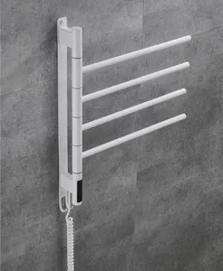 2024 Factory Straight Hair Nail-Free Self-Adhesive Bathroom Towel Rack Multi-Functional Clothes Rack