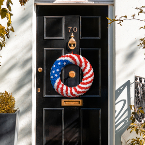 Yêu Nước tăng vòng hoa, July 4th mùa hè mềm cảm ứng bọt tăng vòng hoa cửa trước, handmade memorial day nhân tạo vòng hoa - Product Image 6