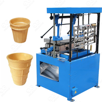 Machine automatique de fabrication de cornets de crème glacée à 8 trous Machine à biscuits en gaufrette pour cornets de crème glacée Turquie à vendre