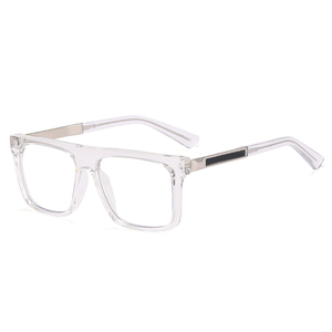 MS 93502 <span class=keywords><strong>2023</strong></span> Lunettes carrées pour hommes les plus vendues, monture en métal TR90+CP, verres optiques anti-lumière bleue, design rayé - Product Image 4