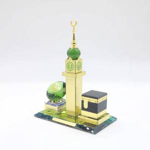 Modelo de la Kaaba islámica de cristal artesanal de alta gama, con iluminación a pilas, recuerdo para escritorio de oficina - Product Image 1
