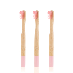 Brosse à dents sans BPA, produits en bambou, logo personnalisé, brosse à dents jetable à manche rond pour enfants, brosse en bambou pour dentiste - Product Image 5