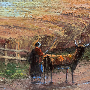 20 In× 24 in dipinti ad olio d'arte dipinti a mano 100% paesaggio classico del campo - Product Image 1