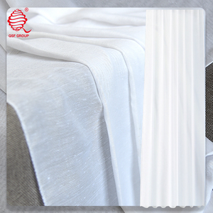 <span class=keywords><strong>Tissu</strong></span> de <span class=keywords><strong>rideau</strong></span> transparent 100 % polyester IFR aspect coton, largeur extra-large, style tombant, pour projets hôteliers - Product Image 1