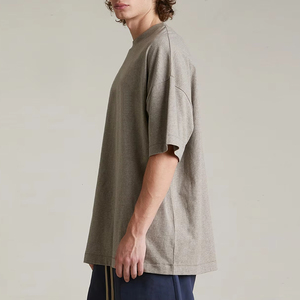 Personalized Oversized T-Shirts Streetwear <b>Drop</b> Shoulder Blank Shirts High Quality Cotton Round Neck Plain T Shirt - Product Image 2