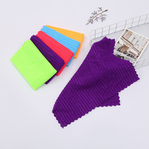 Chiffon à vaisselle rectangulaire, couleur unie, absorbant, ensemble de chiffons de nettoyage pour la cuisine, lot de cinq couleurs - Product Image 1
