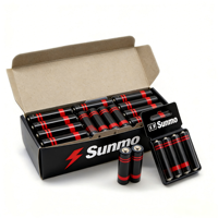 Pila de Carbono Zinc de 1.5V con Logotipo Personalizado AAA, Muestra Gratuita, Tamaño AA, con 105 Minutos de Duración, para Velas LED, Relojes, Controles Remotos
