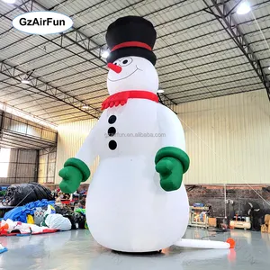 厂家定制高品质户外广告模型大型圣诞老人充气雪人出售
