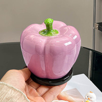 Vente en gros : Boîte de rangement porte-cure-dents en céramique de haute qualité, style Oriental Rock, pour table basse de salon, avec décorations colorées en forme de poivre