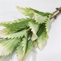 Feuilles artificielles en mousse PE de 110 cm, feuillage dentelé imitation séché, personnalisable pour mariage, hôtel, arrangement floral Wabi Sabi