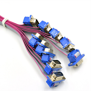 DB9 수컷 커넥터 자동차용 PVC 1.27mm 2651 28AWG 회색 IDC 플랫 리본 케이블 어셈블리 - Product Image 1