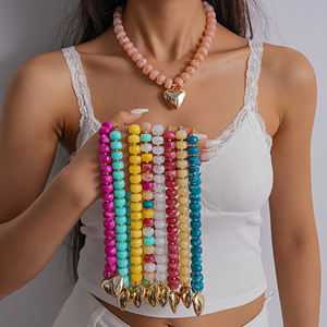 Collier ras du cou plissé en métal avec sequins et pampilles, style européen et américain, pour femme, bijou fantaisie haut de gamme exagéré - Product Image 1