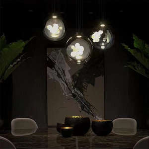 Round Bubble <b>Pendant</b> Lighting Dining Table Creative Glass Ball <b>Pendant</b> <b>Light</b> for Living Room - Product Image 3