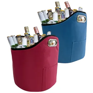 Factory Manufacture High Quality Large Capacity Portable Custom Waterproof Wine Can Drink Bottle Ice Insulated Beer Cooler Bag