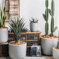 Jardinière verticale créative nordique en gros, Pot en Fiber d'argile, décoration de jardin, grands Pots de fleurs en ciment et jardinières