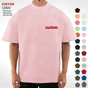 Camiseta de algodón 100% personalizada talla EE. UU., con hombros caídos, corte holgado, estilo urbano, estampado gráfico de alto gramaje 230 g/m² <span class=keywords><strong>para</strong></span> hombre - Product Image 1