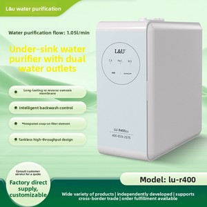 Depuratore d'Acqua Sottolavello L&U <span class=keywords><strong>LU</strong></span>-R400(D) a Osmosi Inversa RO a 2 Stadi, ad Alto Flusso, per Uso Domestico, con Filtro PACRO per Acqua Potabile Diretta - Product Image 3