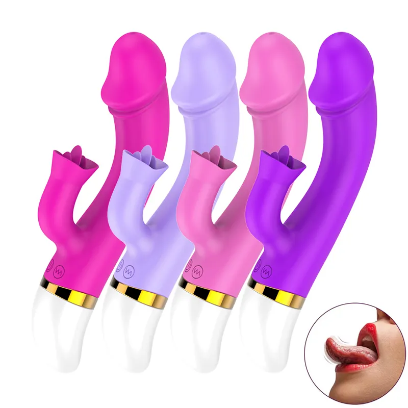 12 Frequentie Volwassen Vrouwelijke Tong Likken Clitoris Stimulator Kut Orgasme Massage Dubbele Vibrator Voor Vrouwen