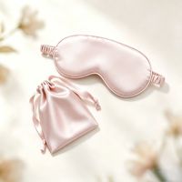Masque de sommeil en satin avec pochette à cordon, occultant, doux, respirant, ajustable, pour voyage, sieste, nuit, personnalisable