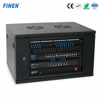 Armoire de serveur murale personnalisée OEM 4U 6U 9U 12U en SPCC avec porte en verre trempé pour système de sécurité CCTV