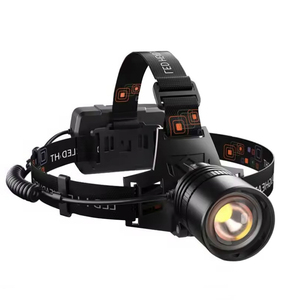 New COB sáng 6000 Lumens Telescopic Zoom có thể sạc lại hợp kim nhôm Đèn pha ngọn đuốc chiến thuật đèn pin <span class=keywords><strong>Led</strong></span> Đèn Pha - Product Image 1