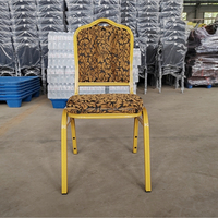 Chaises d'événement populaires en gros à dossier haut, en tissu velours, empilables, pour hôtels et banquets
